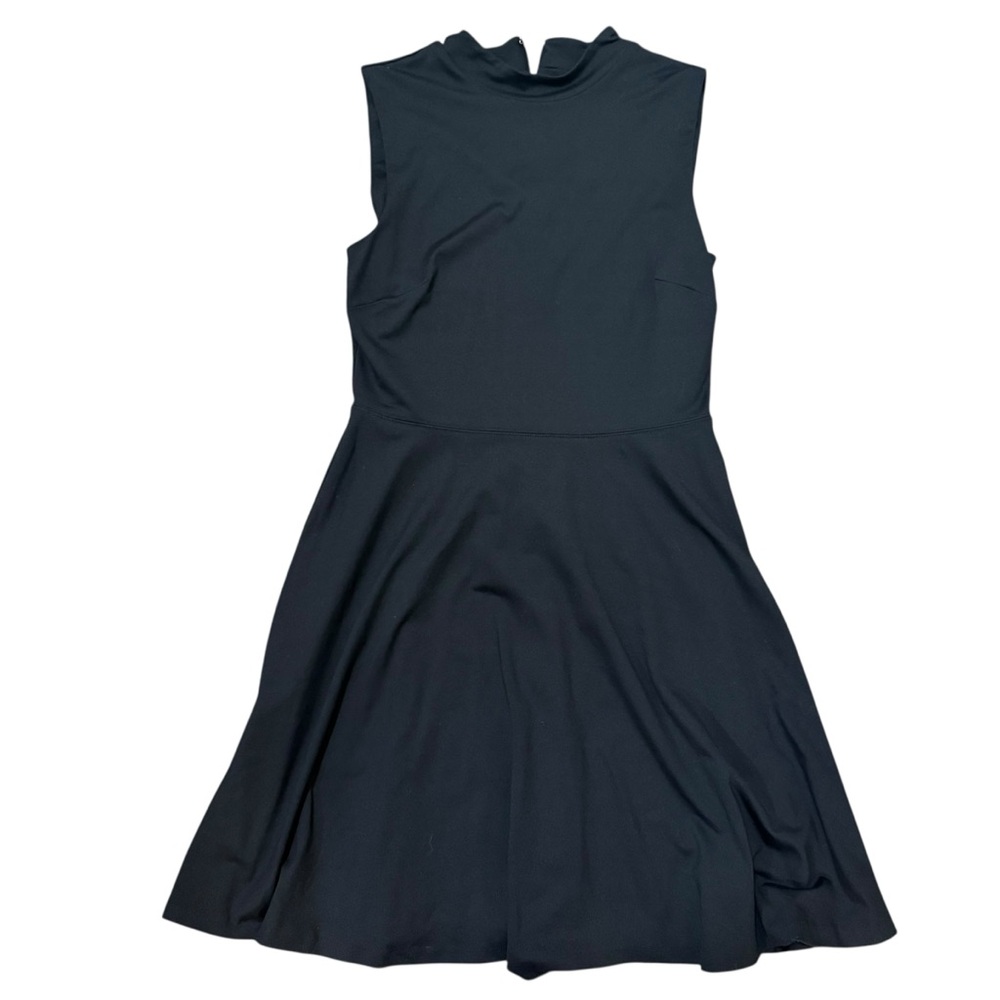 Cynthia Rowley Black sleeveless fit & flare dress size 8 high neck cocktail